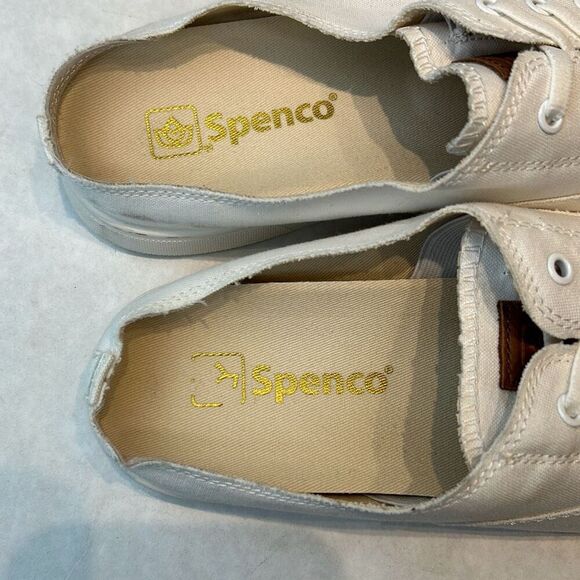 Spenco Orthotic White Canvas Slip On Sneakers Santa Rosa Mules Womens Sz 8.5 - Picture 9 of 10